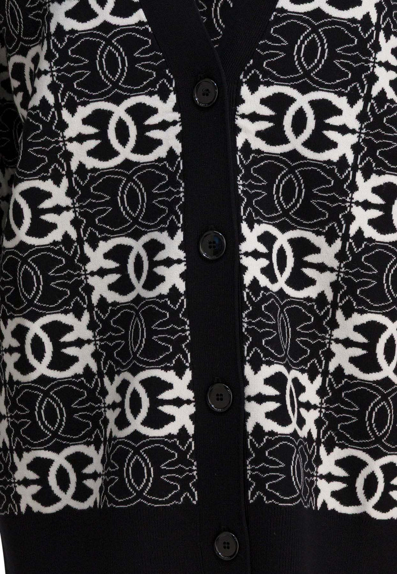 PINKO Jacquard Love Birds Cardigan Black 106042A2YDZZ2_6700be04-be4d-4ff1-b69d-fb7ea15ed0d1