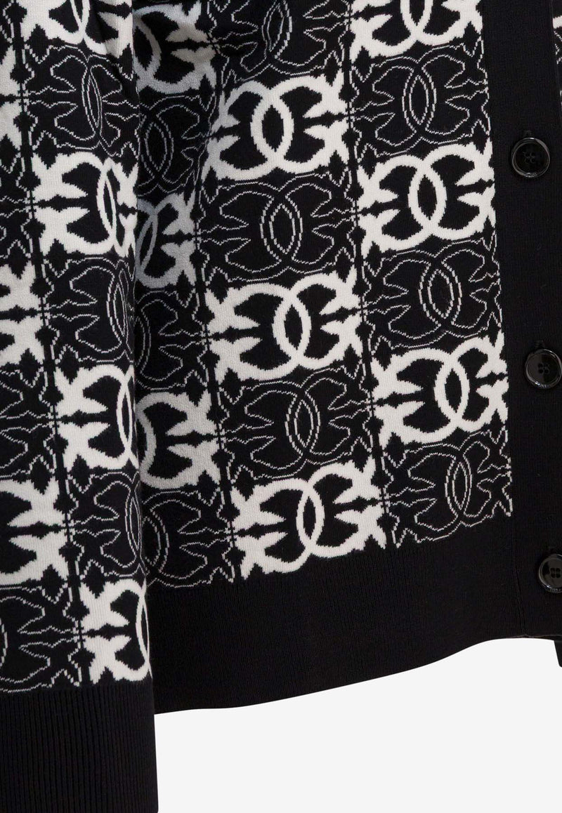 PINKO Jacquard Love Birds Cardigan Black 106042A2YDZZ2_6700be04-be4d-4ff1-b69d-fb7ea15ed0d1