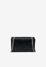 PINKO Mini Love One Chevron Leather Shoulder Bag Black 106173A2JCZ99E_8d962ec9-da12-4e94-88e3-e54d593bf49b