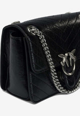 PINKO Mini Love One Chevron Leather Shoulder Bag Black 106173A2JCZ99E_8d962ec9-da12-4e94-88e3-e54d593bf49b