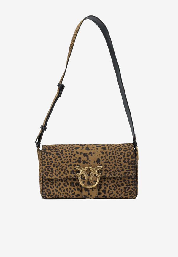 PINKO Love One Leopard Print Slouchy Shoulder Bag Brown 106244A32AM35Q_73d194a9-4905-4120-87dc-1b641721229b
