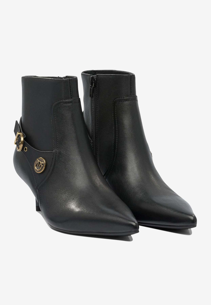 PINKO Gloria 50 Leather Ankle Boots Black SD0367P087Z99_c7e4b846-197b-49cd-bc67-02995f56e8b2