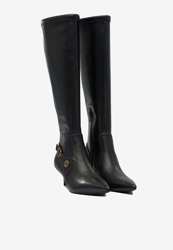PINKO Gloria 50 Leather Knee-High Boots Black SD0369E028Z99_3c2cedf8-b678-4b3e-9130-8b1cd1a47fcb