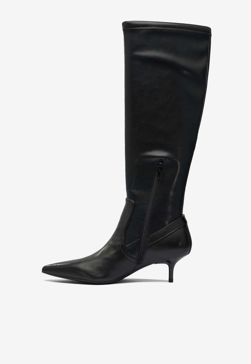 PINKO Gloria 50 Leather Knee-High Boots Black SD0369E028Z99_3c2cedf8-b678-4b3e-9130-8b1cd1a47fcb