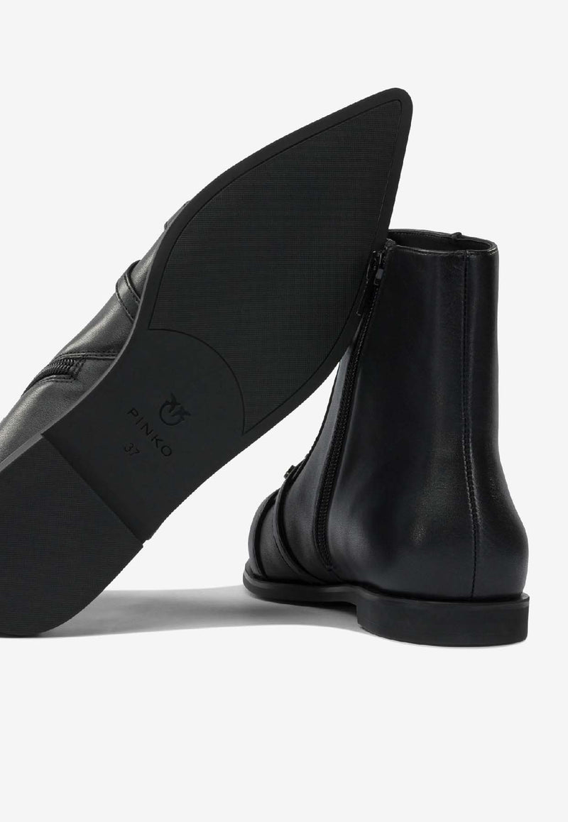 Pinko Leather Ankle Boots  SD0375P087Z99_923ab728-a6c8-4b30-b368-3bbe1a520edc