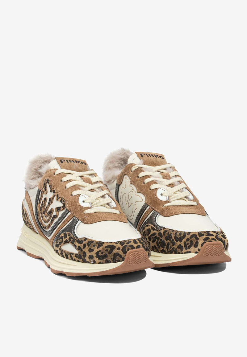 PINKO Zoe 01 Leather and Suede Sneakers Beige SS0087P121M36_6b728f14-2d26-44fe-b851-6ef3eb851fd9