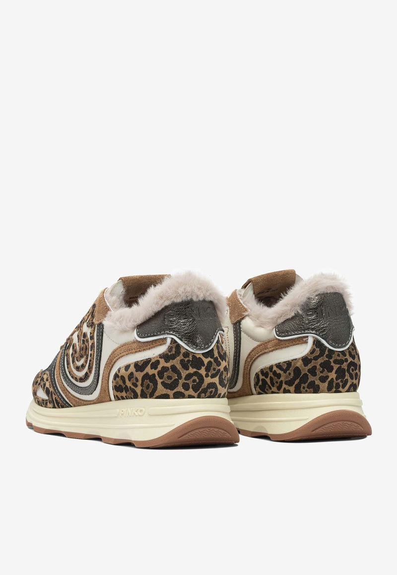 PINKO Zoe 01 Leather and Suede Sneakers Beige SS0087P121M36_6b728f14-2d26-44fe-b851-6ef3eb851fd9