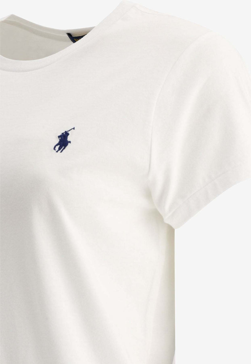 Polo Ralph Lauren Logo Embroidered T-shirt White 211898698005WHITE_81926