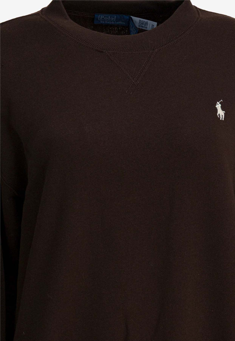 Polo Ralph Lauren Embroidered Pony Sweatshirt Brown 211971697008CIRCUIT BROWN_3dd8059b-e572-4091-8685-eb7e39b31ea1