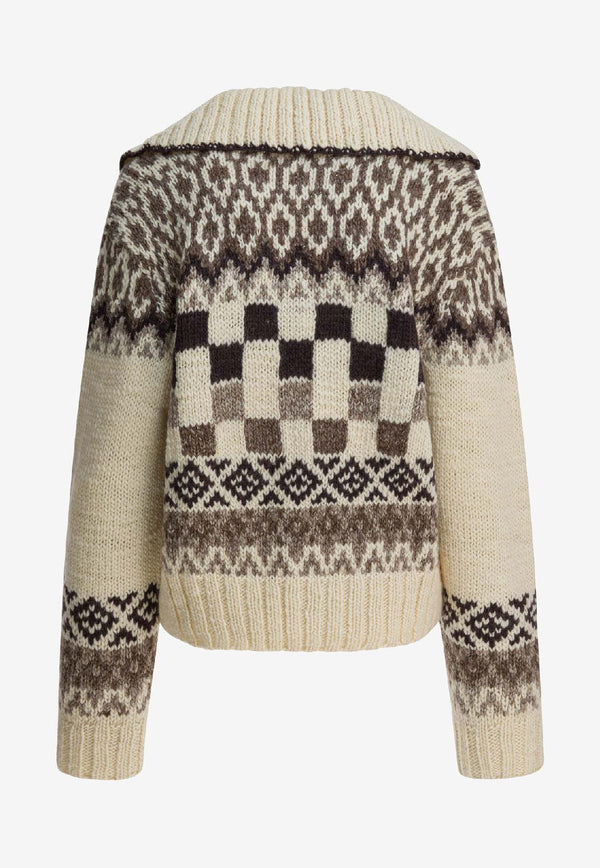 Polo Ralph Lauren V-neck Patterned Sweater Beige 211978621001PEBBLE MULTI_c6fd5a10-c3ec-4863-ba3e-b2d668bec010