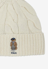 Polo Ralph Lauren Cable Knit Polo Bear Beanie White 455981433001CREAM_aef06871-7d21-4a8c-a6d7-8063e308f0d6