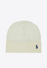 Polo Ralph Lauren Cable Knit Logo Beanie White 455981442003CREAM_81978d81-7d9a-4d07-953e-ae1ea09de855