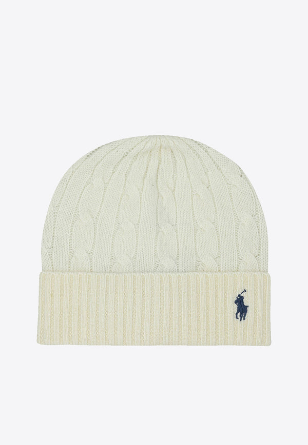 Polo Ralph Lauren Cable Knit Logo Beanie White 455981442003CREAM_81978d81-7d9a-4d07-953e-ae1ea09de855
