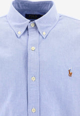 Polo Ralph Lauren Logo Embroidered Buttoned Shirt Light Blue 710792041002BLUE_82966