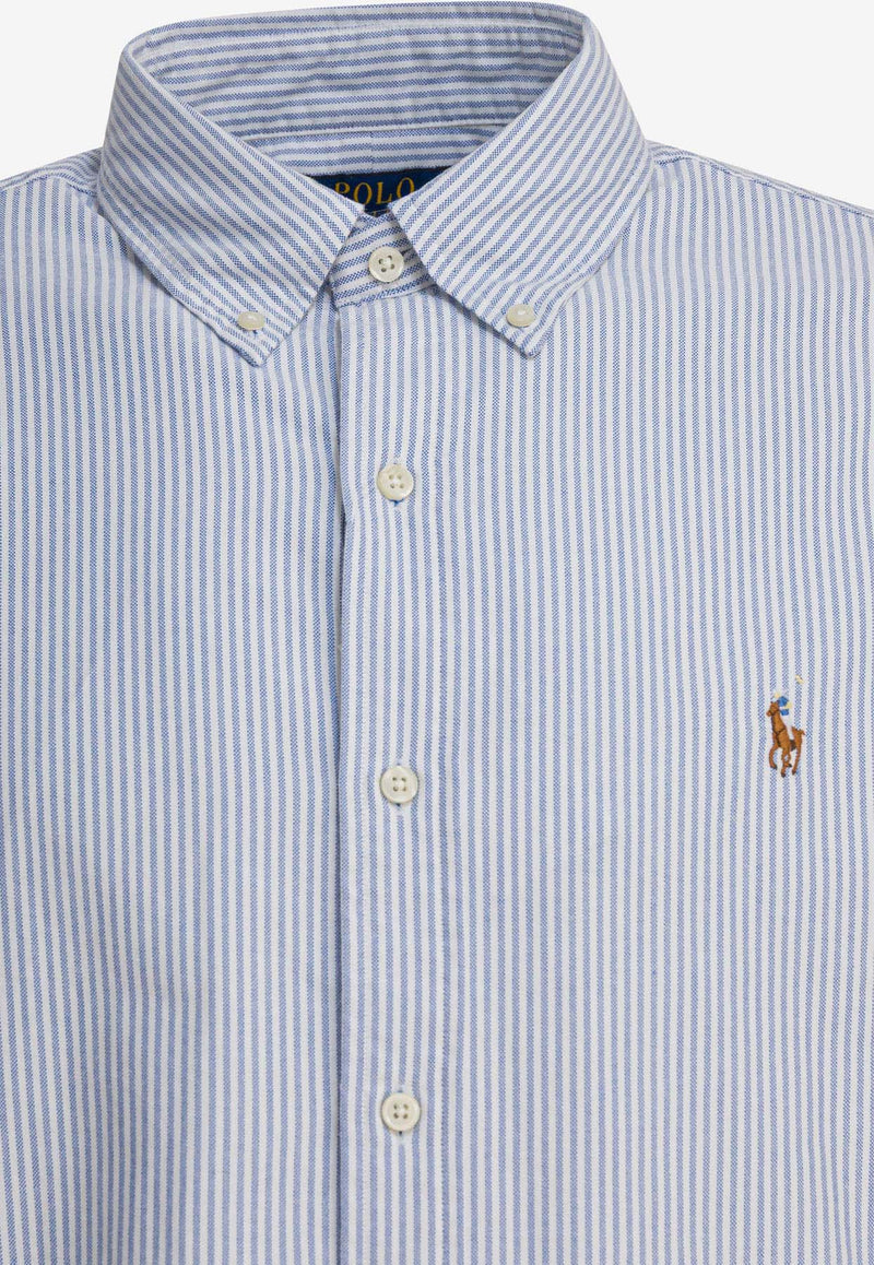 Polo Ralph Lauren Striped Oxford Shirt  Light Blue 710792041004BLUE/WHITE STRIPE_f1575810-e453-4c92-809a-61f7049eea62