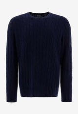 Polo Ralph Lauren Cable Knit Cashmere Sweater Blue 710876728008BRIGHT NAVY_82987