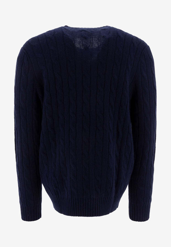 Polo Ralph Lauren Cable Knit Cashmere Sweater Blue 710876728008BRIGHT NAVY_82987