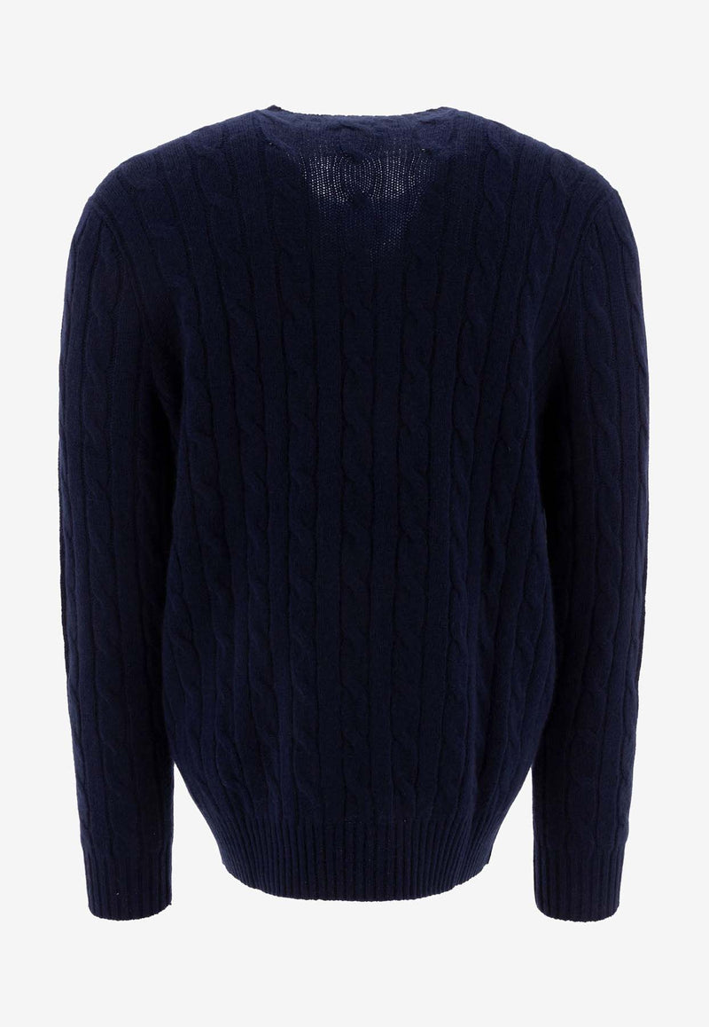 Polo Ralph Lauren Cable Knit Cashmere Sweater Blue 710876728008BRIGHT NAVY_82987