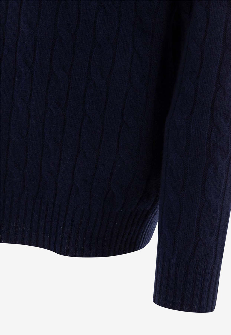 Polo Ralph Lauren Cable Knit Cashmere Sweater Blue 710876728008BRIGHT NAVY_82987