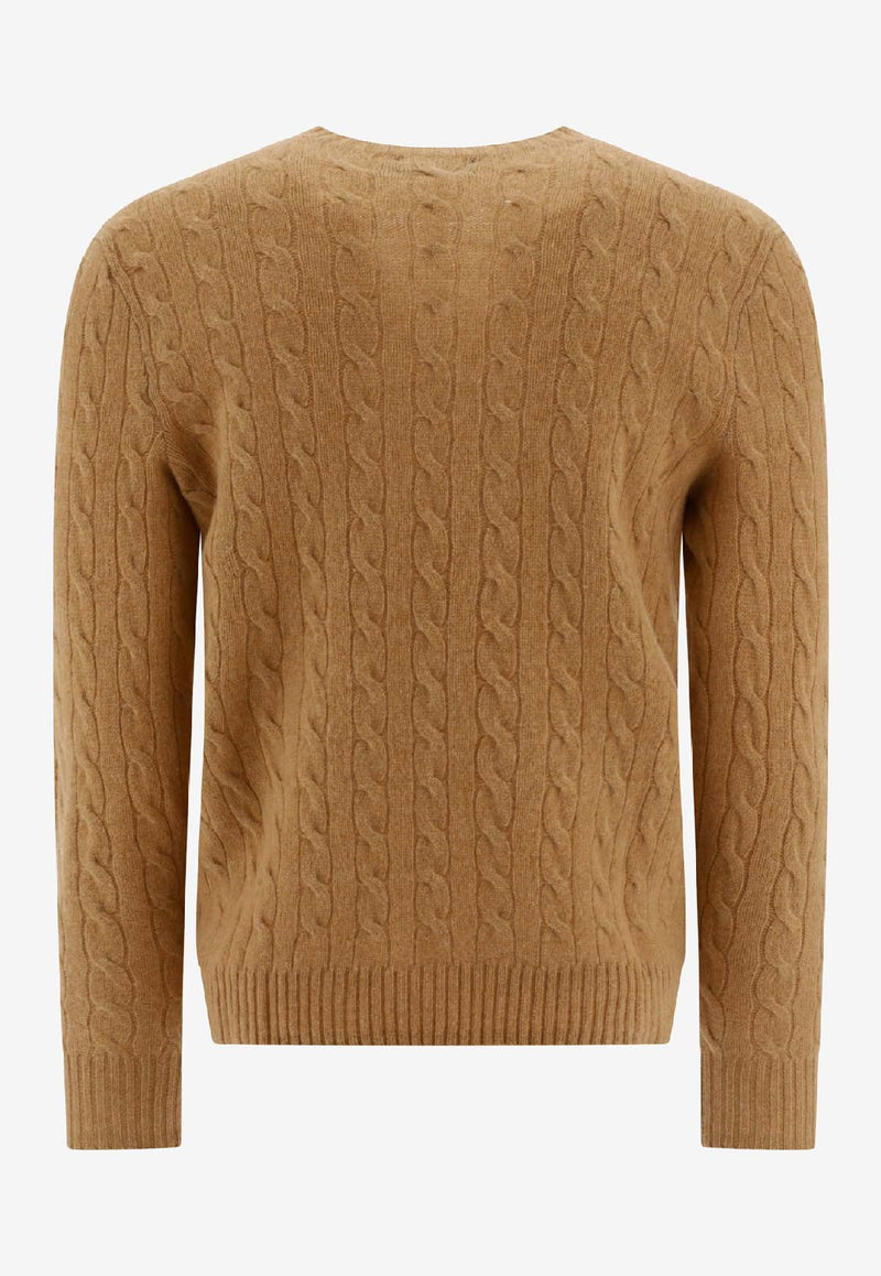 Polo Ralph Lauren Cable Knit Pony Wool Sweater Beige 710876762009CAMEL MELANGE_c6b87049-a39b-44a3-aa96-d65d1e1f8d5d