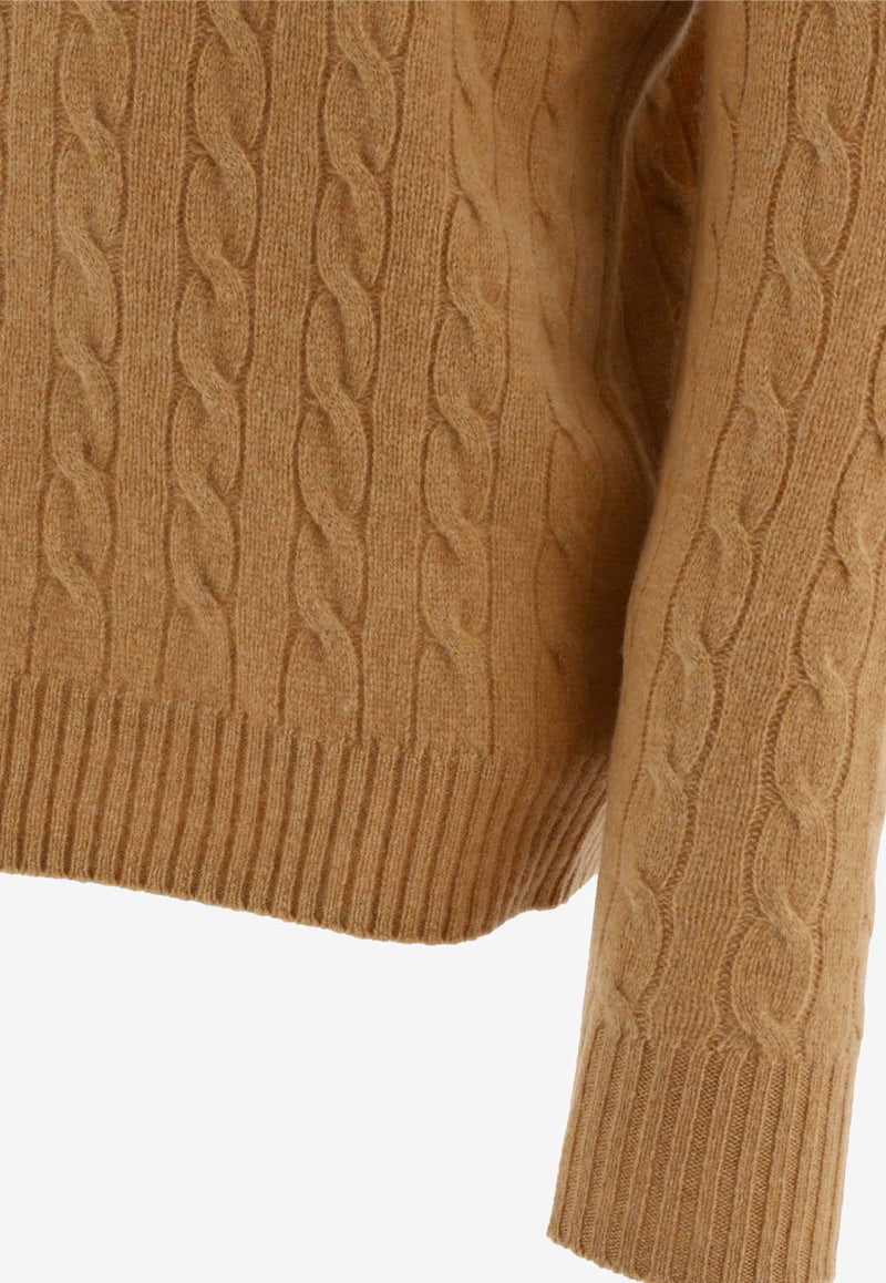 Polo Ralph Lauren Cable Knit Pony Wool Sweater Beige 710876762009CAMEL MELANGE_c6b87049-a39b-44a3-aa96-d65d1e1f8d5d