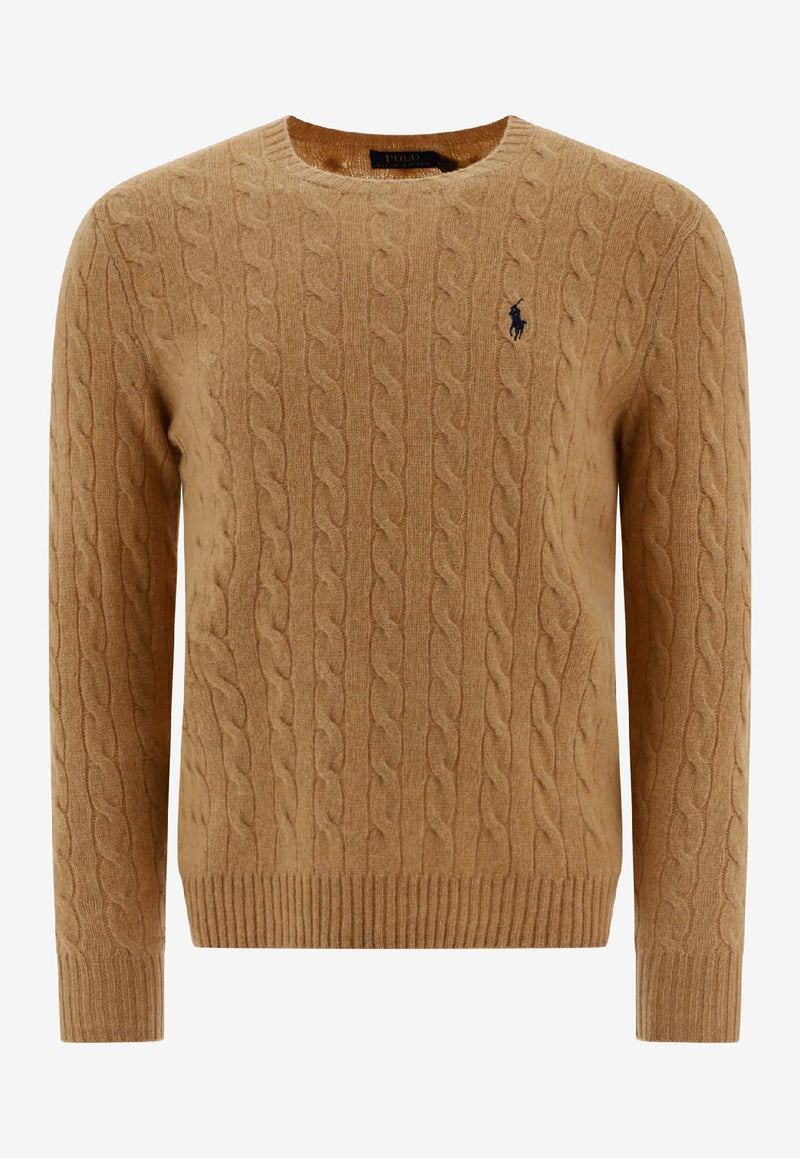 Polo Ralph Lauren Cable Knit Pony Wool Sweater Beige 710876762009CAMEL MELANGE_c6b87049-a39b-44a3-aa96-d65d1e1f8d5d