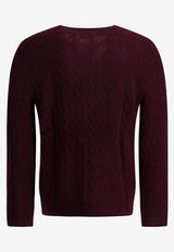 Polo Ralph Lauren Cable Knit Cashmere Sweater Bordeaux 710876762011AGED WINE HEATHER_86ab4354-5d37-449e-8abf-f4756516a74e