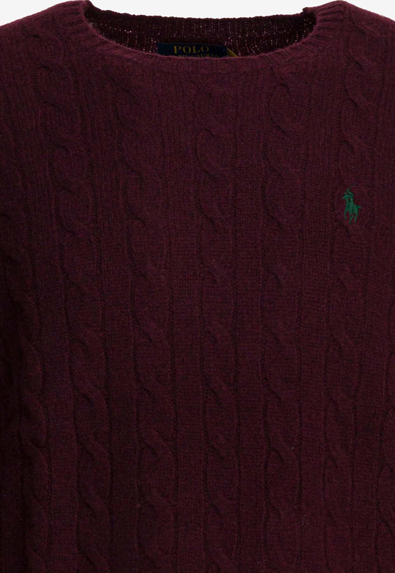 Polo Ralph Lauren Cable Knit Cashmere Sweater Bordeaux 710876762011AGED WINE HEATHER_86ab4354-5d37-449e-8abf-f4756516a74e