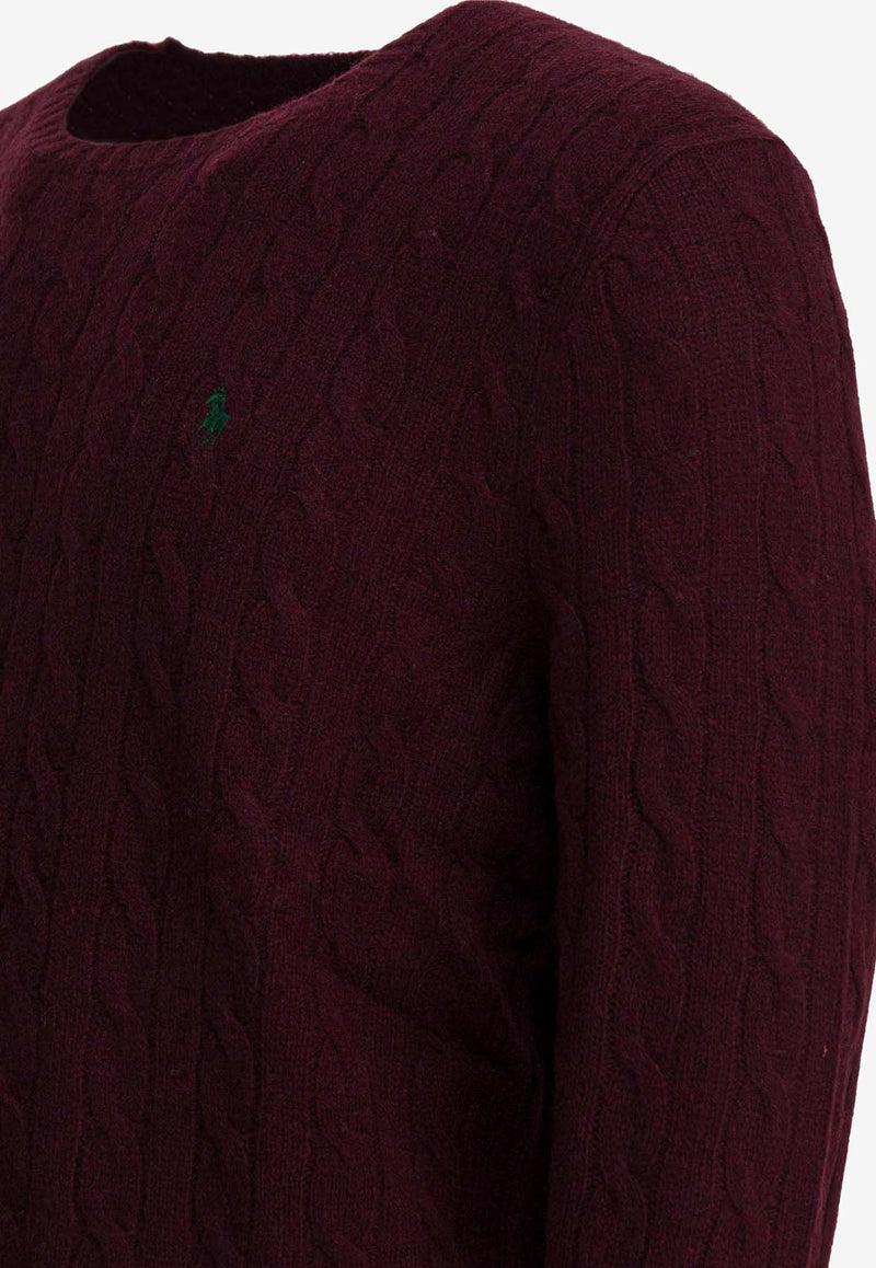 Polo Ralph Lauren Cable Knit Cashmere Sweater Bordeaux 710876762011AGED WINE HEATHER_86ab4354-5d37-449e-8abf-f4756516a74e