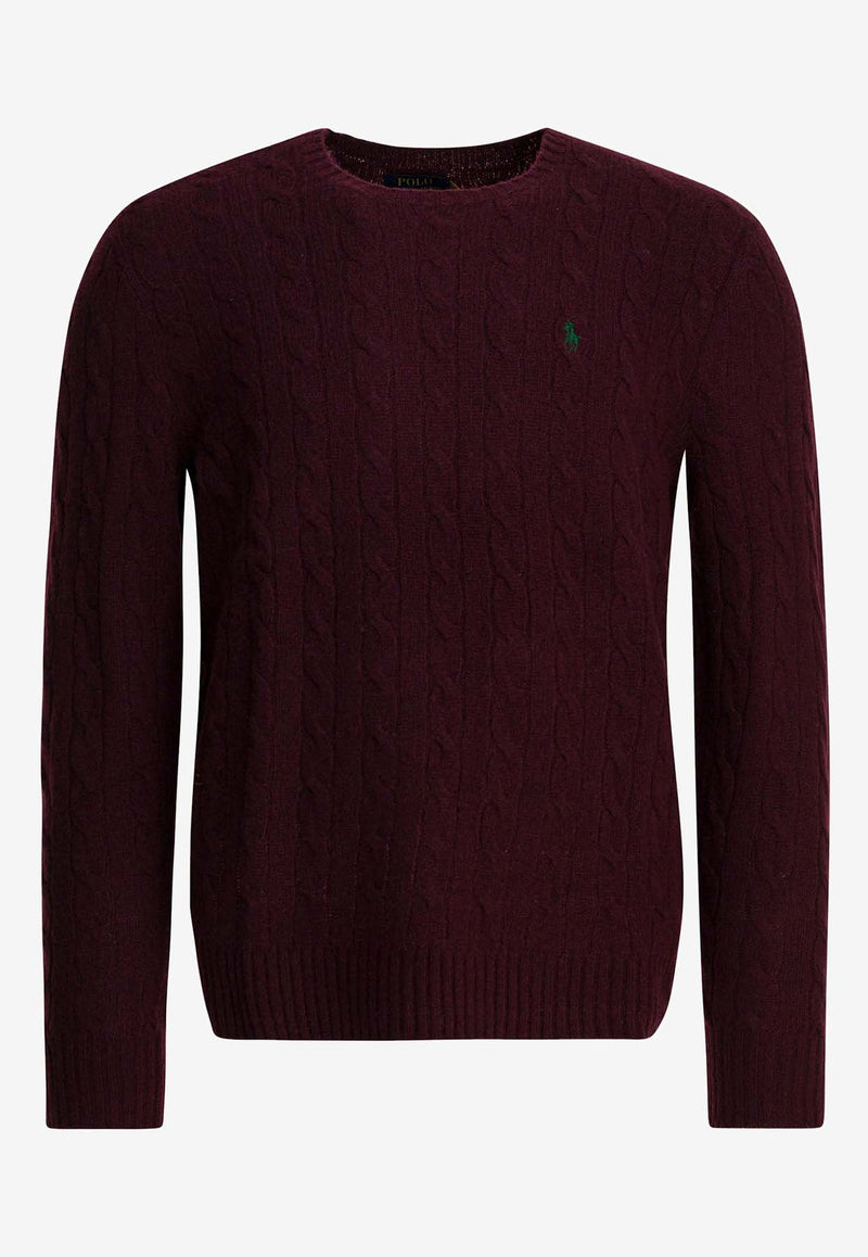 Polo Ralph Lauren Cable Knit Cashmere Sweater Bordeaux 710876762011AGED WINE HEATHER_86ab4354-5d37-449e-8abf-f4756516a74e