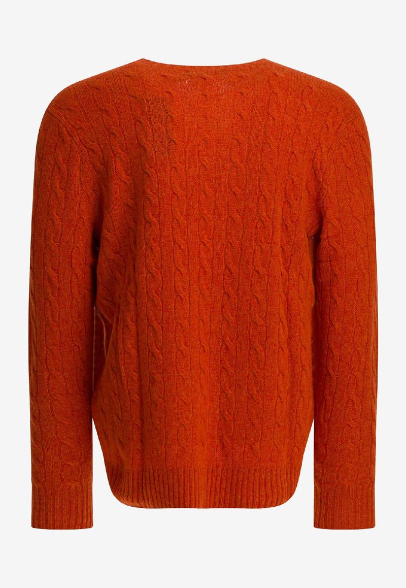Polo Ralph Lauren Cable Knit Pony Wool Sweater Orange 710876762031DARK JAFFA ORANGE HTR_4f911847-b337-4b01-a9a1-476672abe208