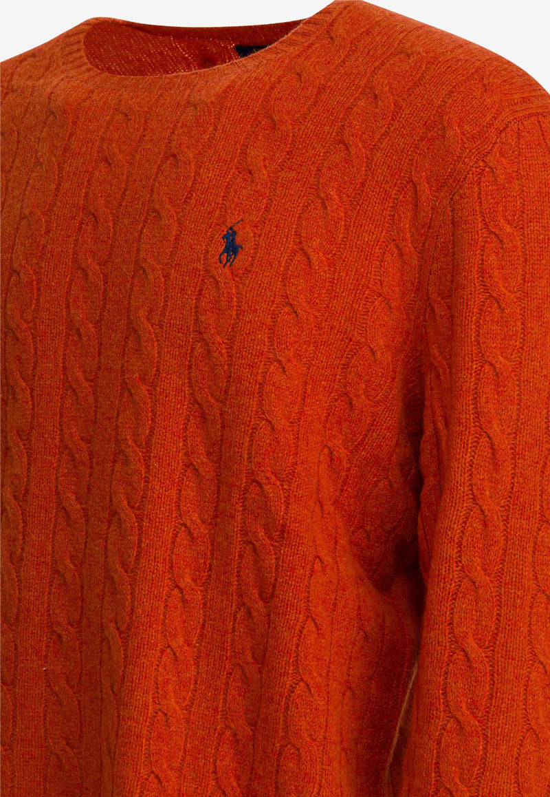 Polo Ralph Lauren Cable Knit Pony Wool Sweater Orange 710876762031DARK JAFFA ORANGE HTR_4f911847-b337-4b01-a9a1-476672abe208