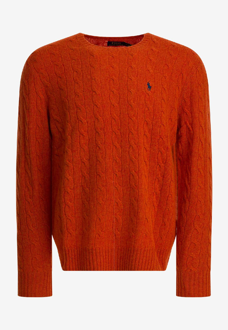 Polo Ralph Lauren Cable Knit Pony Wool Sweater Orange 710876762031DARK JAFFA ORANGE HTR_4f911847-b337-4b01-a9a1-476672abe208