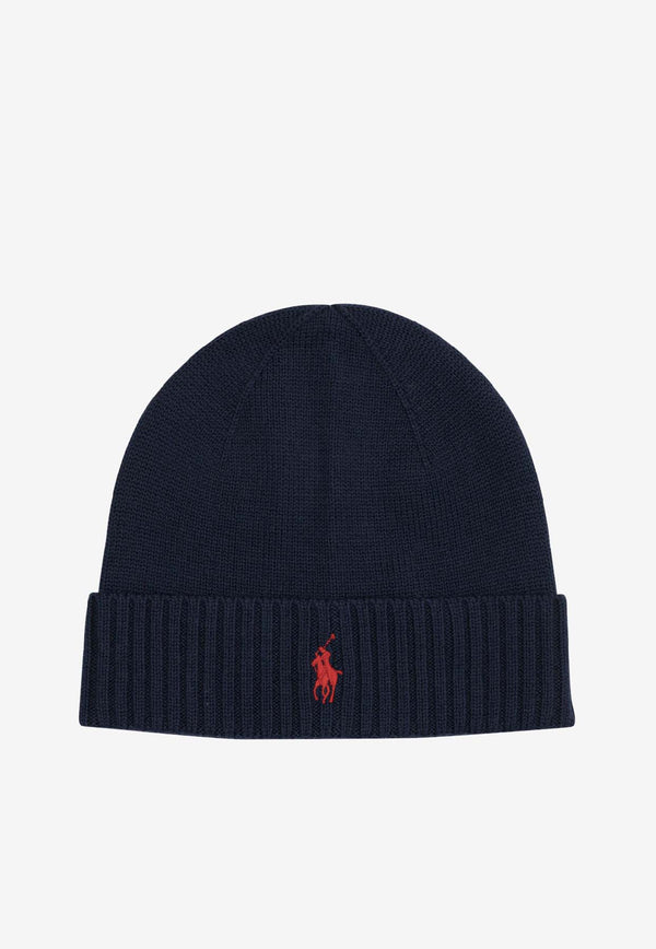 Polo Ralph Lauren Ribbed Wool Beanie Blue 710886137002HUNTER NAVY_d9f7c19e-8557-4086-823c-03d0114c0d17