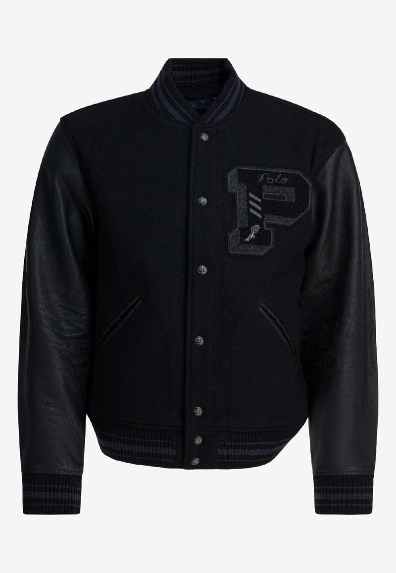 Polo Ralph Lauren Letterman Bomber Jacket Black 710907546001POLO BLACK_0bfb6599-5997-4a20-a96a-156c2fcd8685