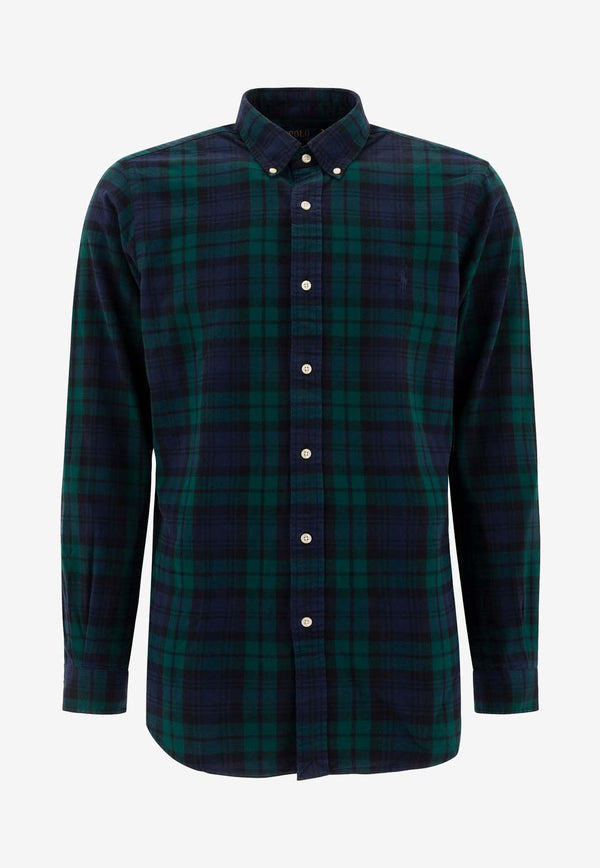 Polo Ralph Lauren Plaid Check Long-Sleeved Shirt Multicolor 7109538910015753 NAVY/GREEN MULTI_82994