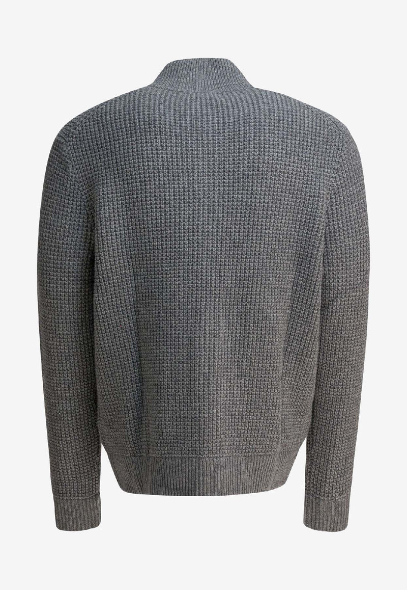 Polo Ralph Lauren Buttoned High-Neck Cardigan Gray 710970292002FAWN GREY HEATHER_bdf98f4f-9494-4ee0-884f-f18f634e374e