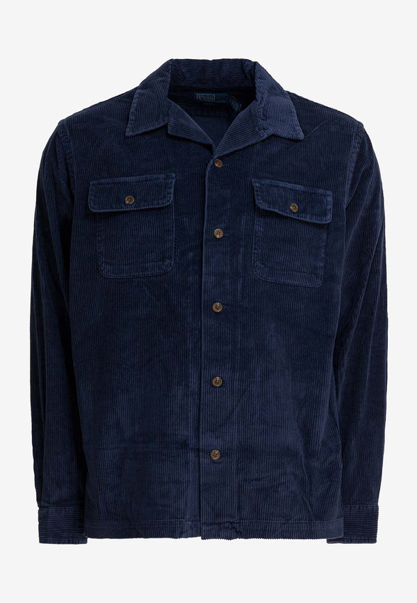 Polo Ralph Lauren Saharan Wool Buttoned Jacket Blue 710981753003BOSTON NAVY_8bf0fa5d-38c4-4632-9789-cb4be3cd13c1