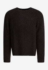 Polo Ralph Lauren Raglan-Sleeved Knitted Sweater Gray 710982142003CHARCOAL MARL_807ce666-b1c3-4085-83d4-cfd6bd32e512