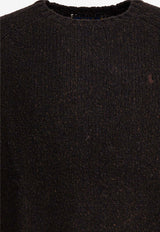 Polo Ralph Lauren Raglan-Sleeved Knitted Sweater Gray 710982142003CHARCOAL MARL_807ce666-b1c3-4085-83d4-cfd6bd32e512