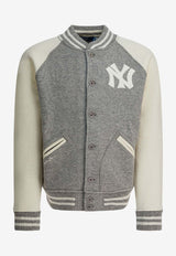Polo Ralph Lauren Yankees Wool Bomber Jacket Gray 710982814001REGENT HEATHER/DECKWASH CREAM_727d9ec2-646e-40cc-90fd-fa16df9c143d