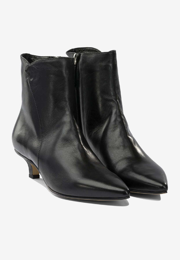 Pomme D'Or Elodie Leather Ankle Boots  Black 4985ELODIEGLOVE NERO_79285d12-d1f3-469a-8a0d-abeda9c89aa0