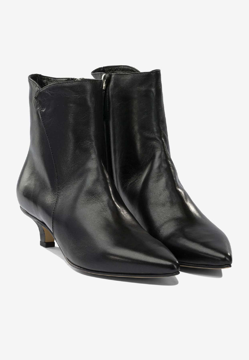 Pomme D'Or Elodie Leather Ankle Boots  Black 4985ELODIEGLOVE NERO_79285d12-d1f3-469a-8a0d-abeda9c89aa0
