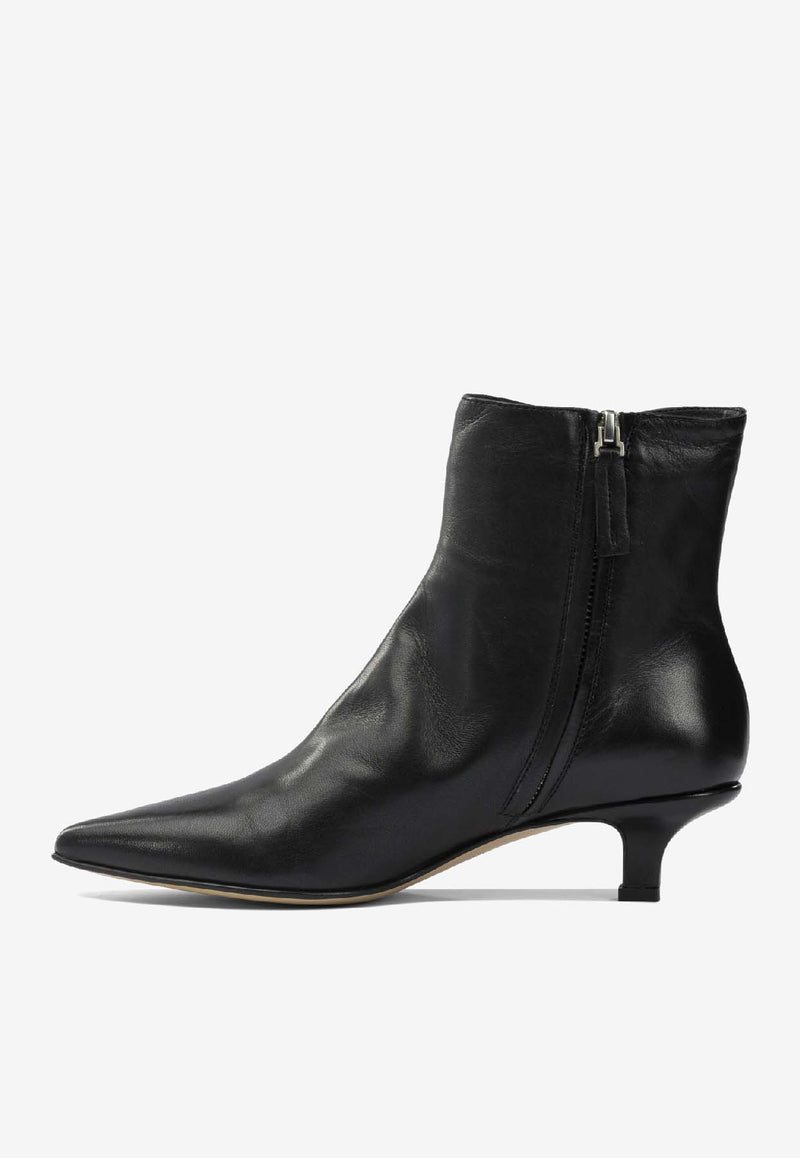 Pomme D'Or Elodie Leather Ankle Boots  Black 4985ELODIEGLOVE NERO_79285d12-d1f3-469a-8a0d-abeda9c89aa0
