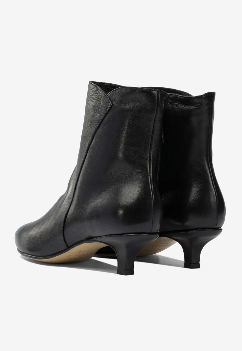 Pomme D'Or Elodie Leather Ankle Boots  Black 4985ELODIEGLOVE NERO_79285d12-d1f3-469a-8a0d-abeda9c89aa0