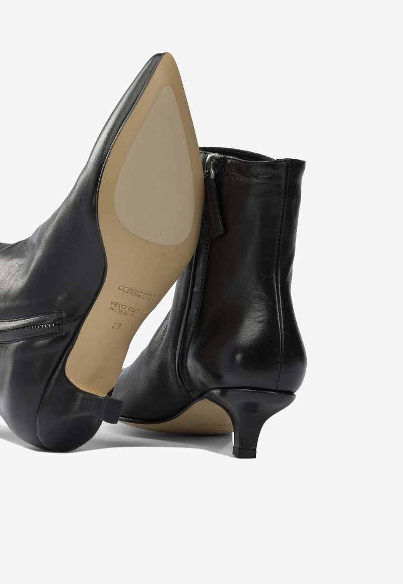 Pomme D'Or Elodie Leather Ankle Boots  Black 4985ELODIEGLOVE NERO_79285d12-d1f3-469a-8a0d-abeda9c89aa0