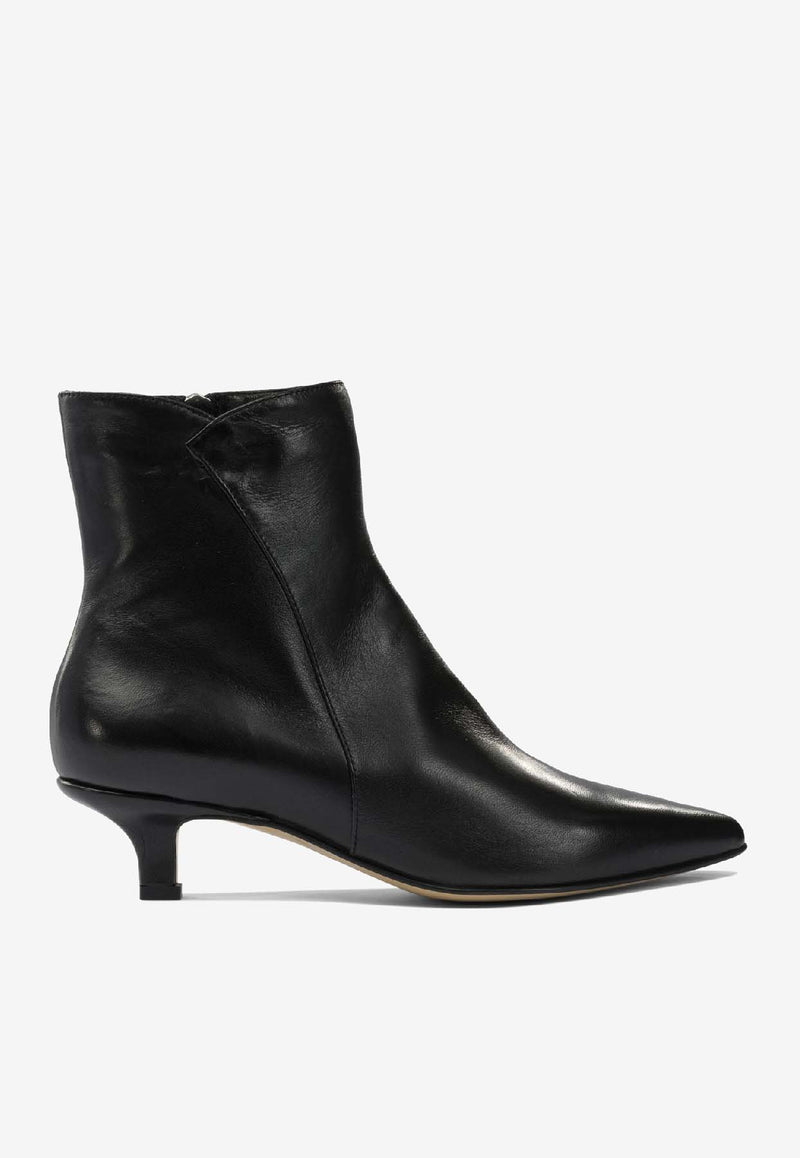 Pomme D'Or Elodie Leather Ankle Boots  Black 4985ELODIEGLOVE NERO_79285d12-d1f3-469a-8a0d-abeda9c89aa0