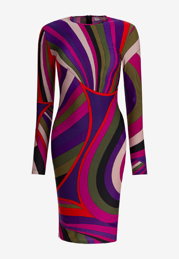 Pucci Iride Print Crewneck Dress Multicolor 5UJG665U755011_38ce71a1-c5cb-46e5-a95e-c9bbd6e8cc7c