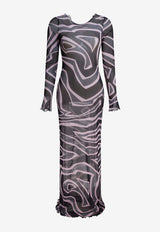 Pucci Labirinto Print Tulle Maxi Dress Multicolor 5UJI355U749047_6c93985d-8896-454d-b6aa-27aa4d4a5caa