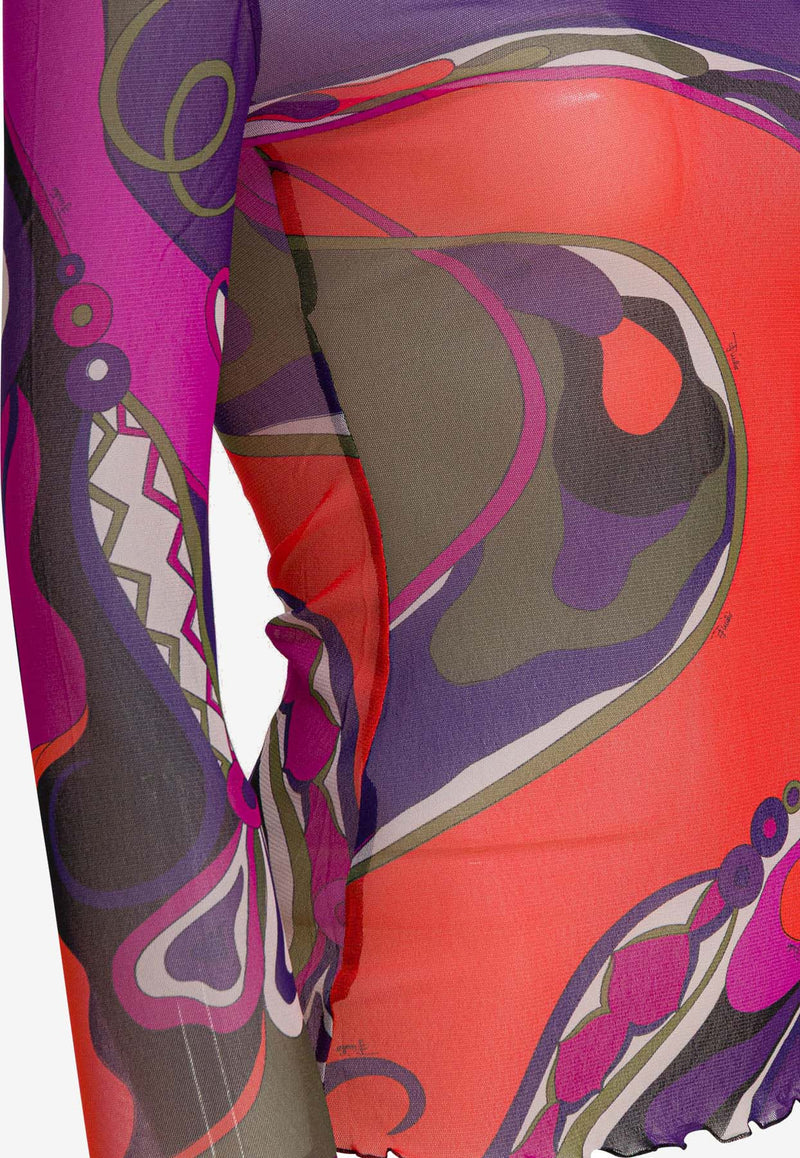 Pucci Orchidee Print Turtleneck Tulle Top Multicolor 5UJM165U839017_a5eb806d-423f-458d-8d8c-34fd3257bdcc